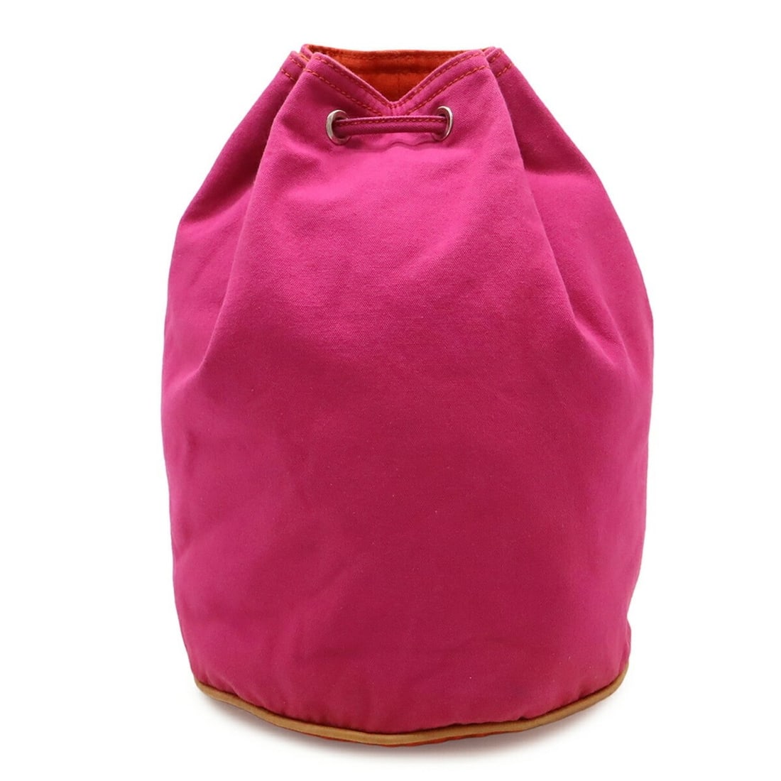 HERMES Polochon Mimil GM Shoulder Bag, Canvas and Leather, Pink Red: --- Catalog ---Category: SizeSize (HxWxD): 38cm x 25cm x 24cm / 14.96'' x 9.84'' x 9.44''Category: DesignType: Shoulder bagColor: Pink, Red colorGender: Men,WomenMaterial: Canvas Category: GeneralBran