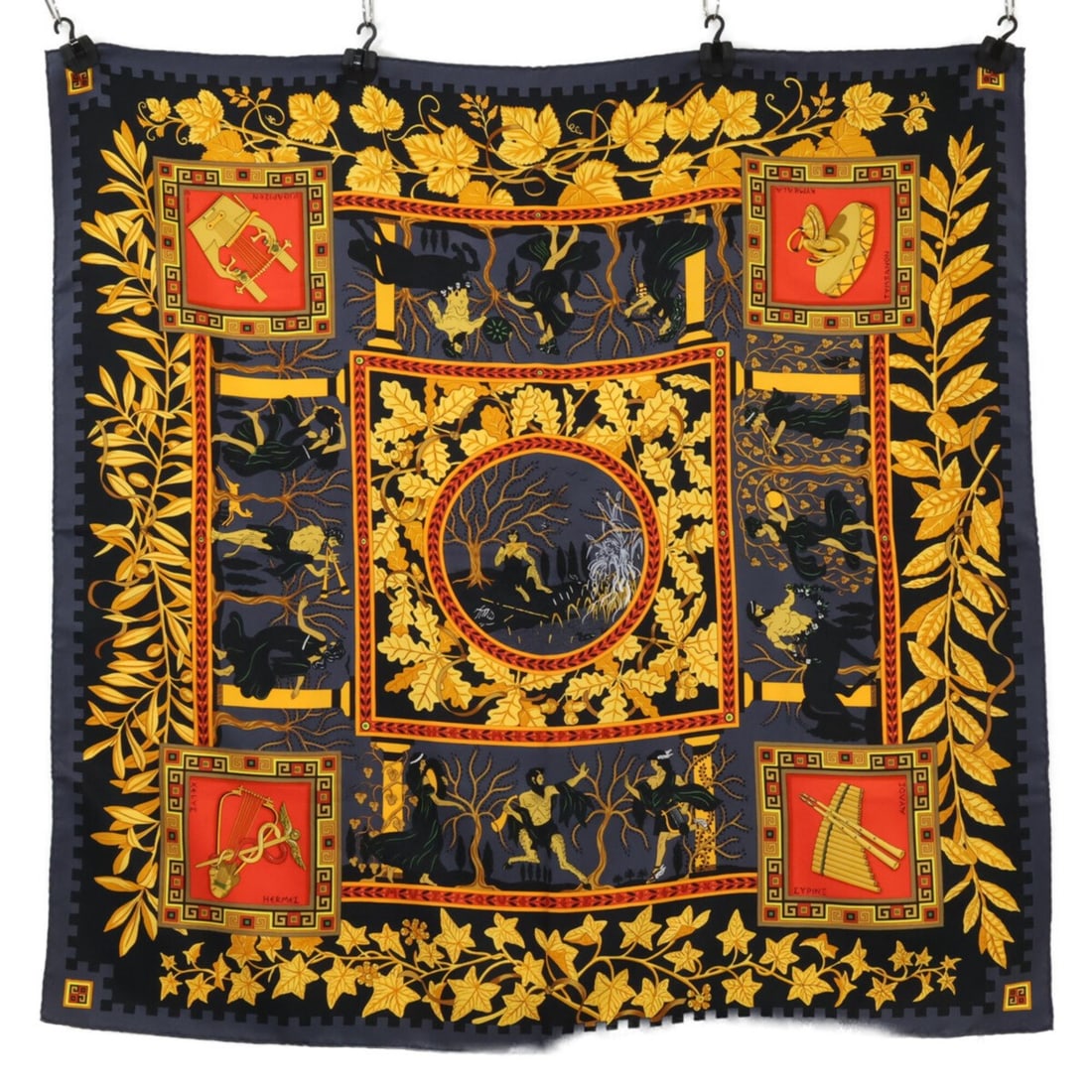 HERMES MUSIQUE DES DIEUX (Music of the Gods) Silk Carre 90 Scarf/Muffler, Multicolor, Women's (1 of 9)
