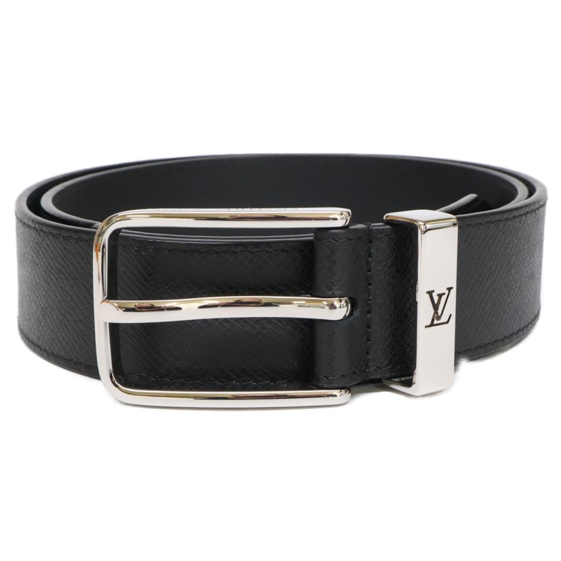 LOUIS VUITTON Louis Vuitton 25th Anniversary Model M8201 Pont Neuf 35MM Belt 85 34 Black Silver: --- Catalog ---Category: SizeLength: 80cm - 90cm / 31.49'' - 35.43''Category: DesignType: Standard beltColor: Black, SilverGender: MenMaterial (Strap): Leather Category: GeneralBrand: Louis Vuitton---