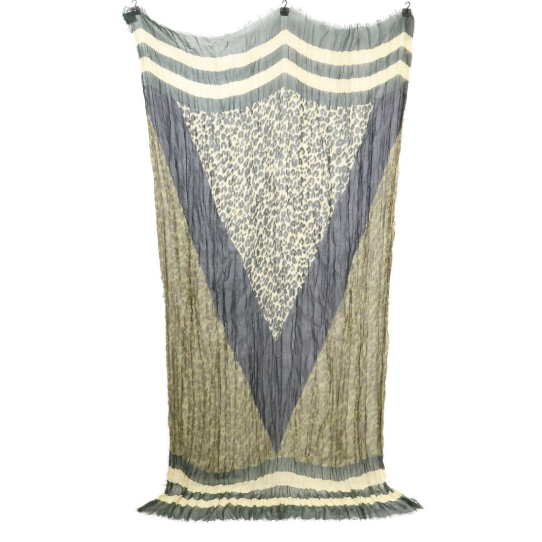 LOUIS VUITTON M75034 Camouflage Pattern Cashmere Silk Stole, Khaki, Women's: --- Catalog ---Category: SizeSize (LxW): 1.92m x 1.3m / 75.59'' x 51.18''Category: DesignType: StoleColor: KhakiGender: WomenMaterial: Cashmere Category: GeneralBrand: Louis Vuitton--- Item List ---Se