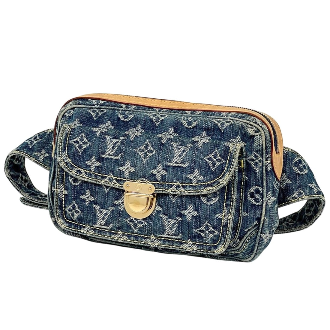 Louis Vuitton Bumbag Waist Bag Body Monogram Denim Blue M95347 Women's: --- Catalog ---Category: SizeSize (HxWxD): 15cm x 24cm x 7cm / 5.9'' x 9.44'' x 2.75''Category: DesignType: Fanny pack, Sling bagColor: BlueGender: WomenMaterial: Monogram Denim Category: GeneralBrand