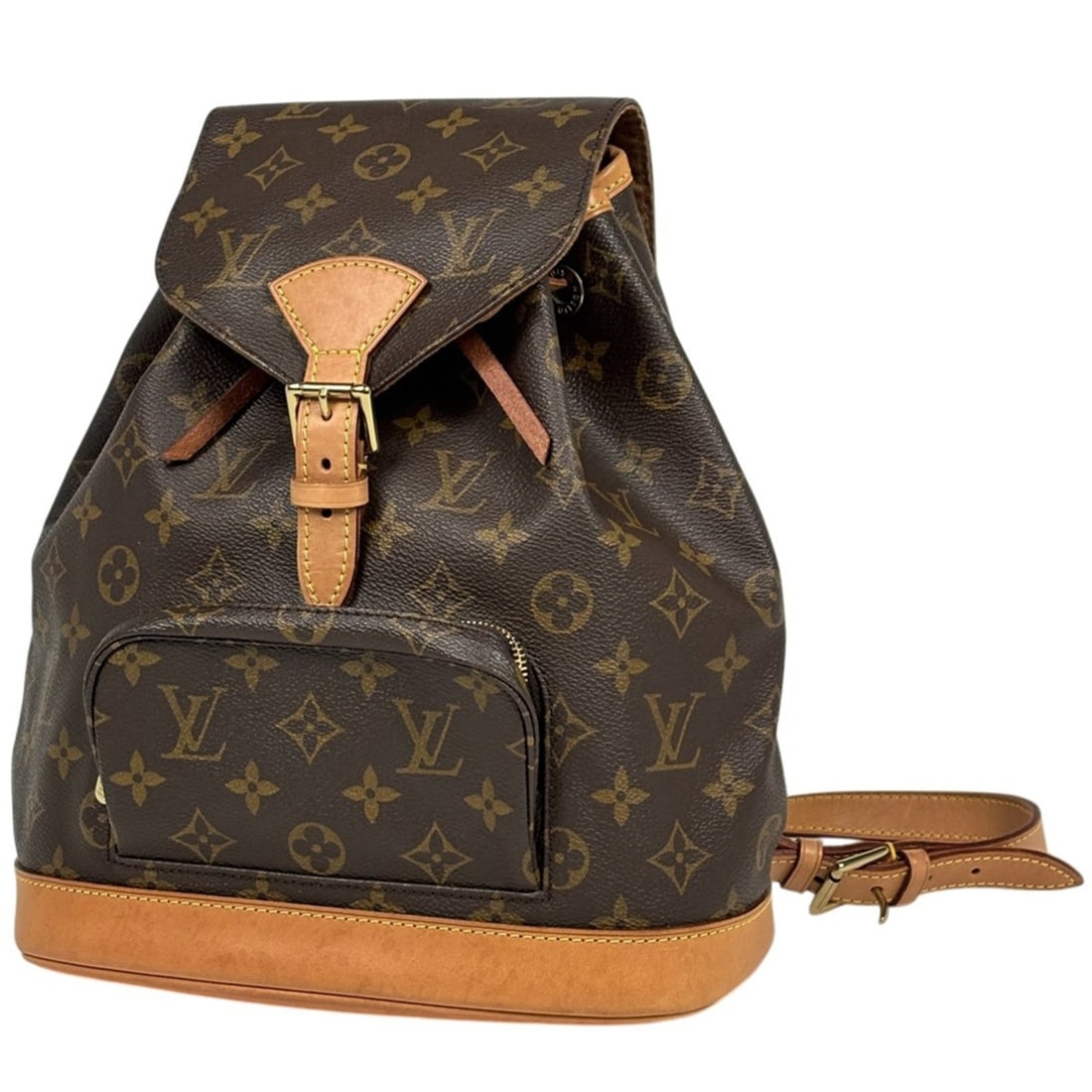 Louis Vuitton Montsouris MM Backpack, Monogram Brown, M51136, Women's (1 of 10)