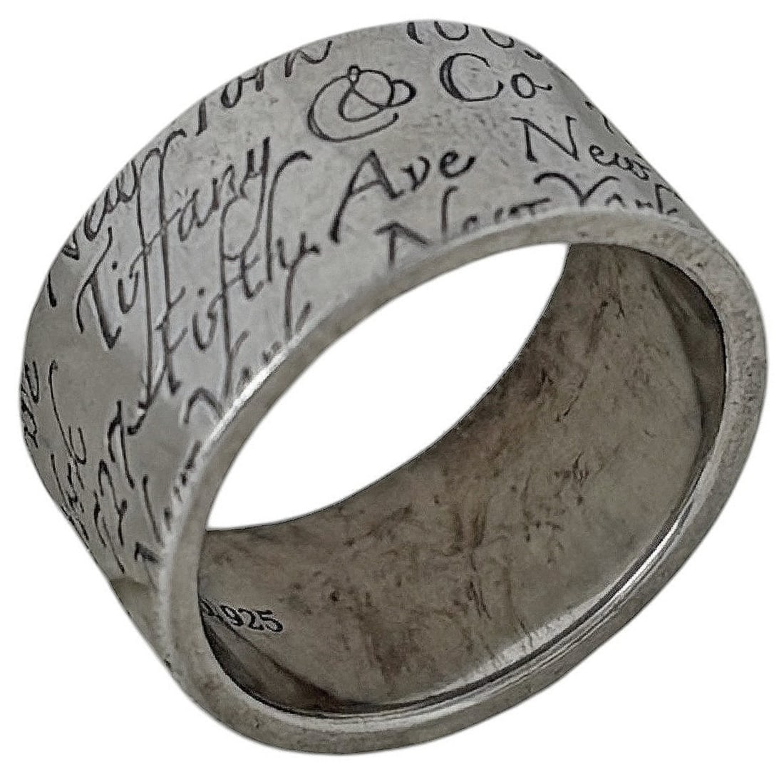 Tiffany & Co. Notes Ring, Wide, Sterling Silver 925, Women's Ring (1 of 10)