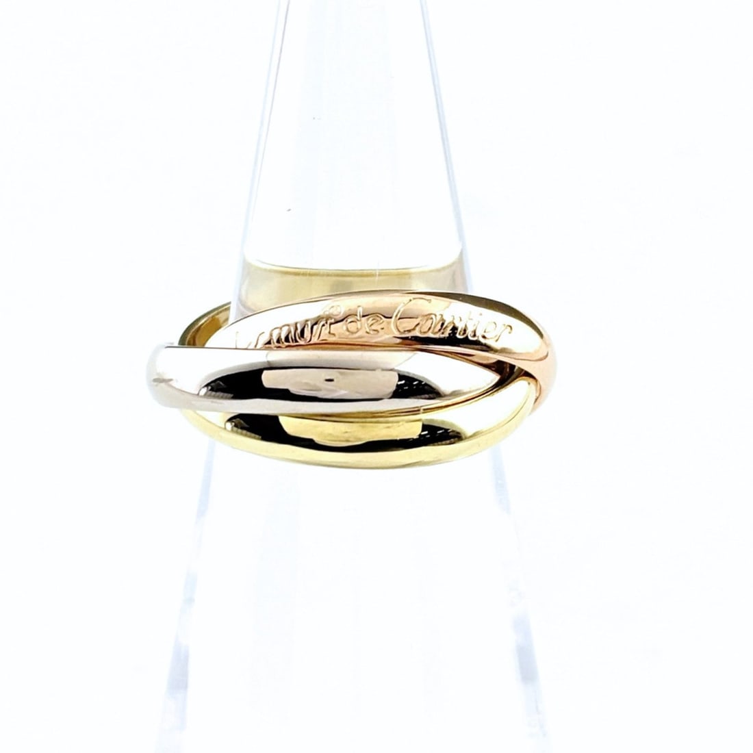 Cartier Trinity Ring, available in yellow gold (YG), pink (PG), and white (WG). Three-color design, (1 of 7)