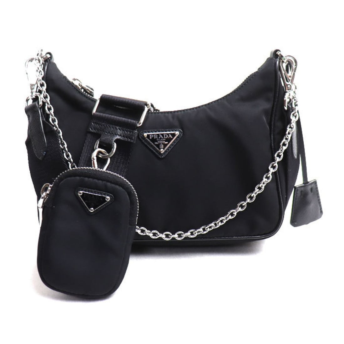 PRADA Prada 2-Way Shoulder Bag Black 1BH204_R064_F0002 Women's (1 of 10)