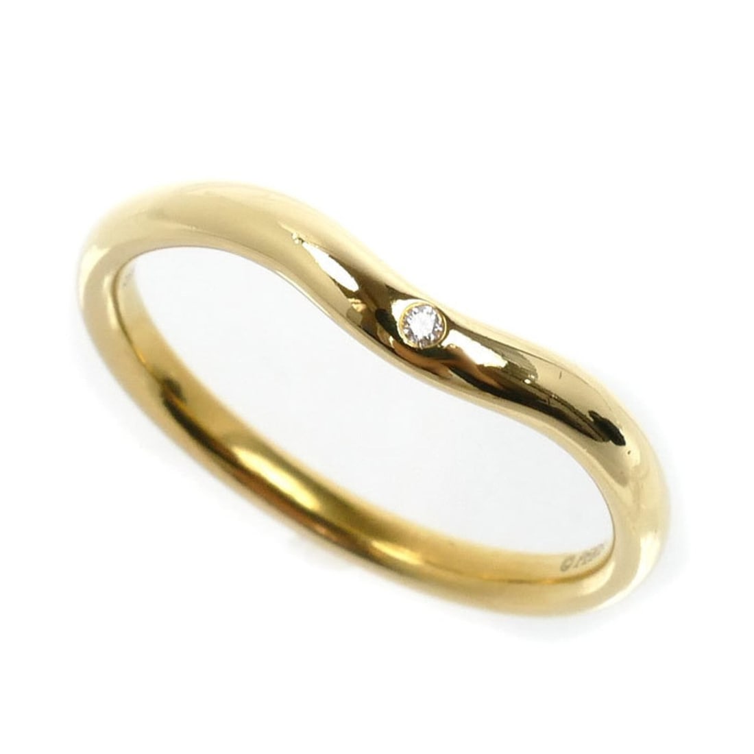 TIFFANY&Co. Tiffany & Co. 18K Yellow Gold Curved Band Ring with Diamonds, 2.7g, Women's: --- Catalog ---Category: SizeUS Size: 6.5Brand Size: 52Category: DesignType: Band ringStone: DiamondGender: WomenMaterial: Yellow gold (18K)Category: GeneralBrand: TiffanyCountry of Origin: USA--- Ite