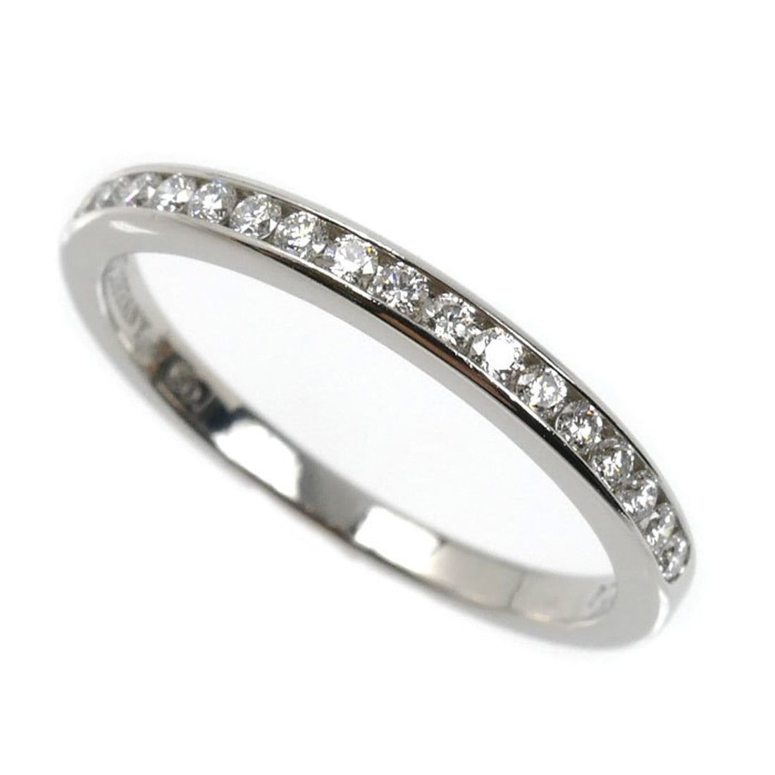 TIFFANY&Co. Tiffany & Co. Pt950 Platinum Half Eternity Ring with Diamonds, 2.9g, Women's (1 of 10)