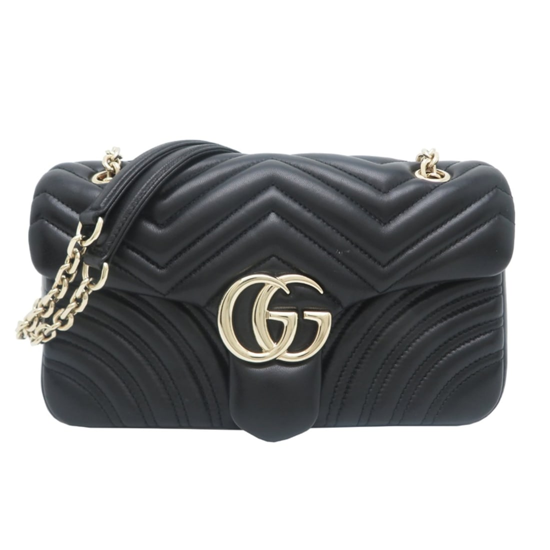 Gucci GG Marmont Medium Women's Shoulder Bag 837267 Leather Black: --- Catalog ---Category: SizeSize (HxWxD): 14cm x 26cm x 7cm / 5.51'' x 10.23'' x 2.75''Category: DesignType: Shoulder bagColor: BlackGender: WomenMaterial: Leather Category: GeneralMPN: 837267Brand: 