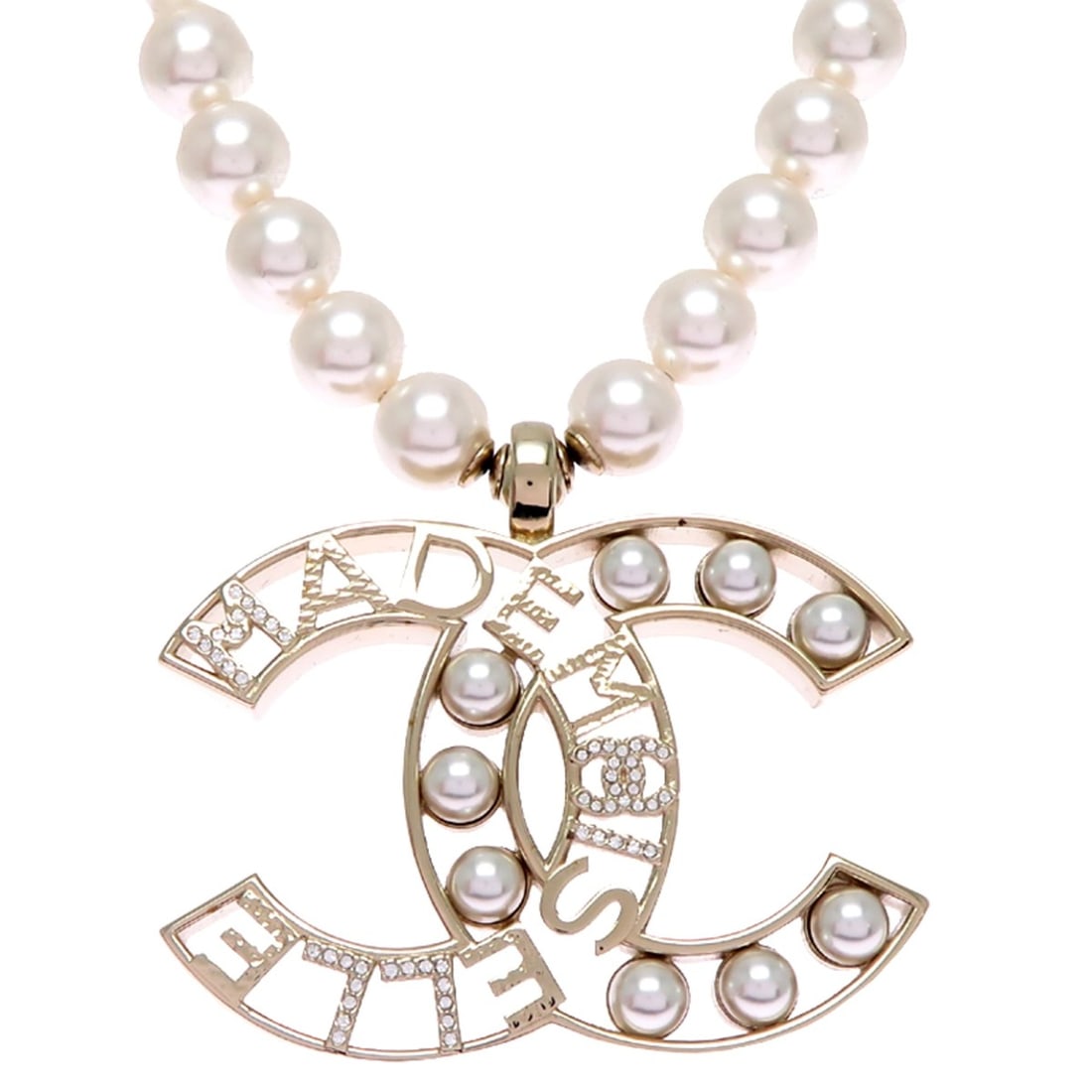 Chanel Mademoiselle Faux Pearl Women's Necklace GP (1 of 14)