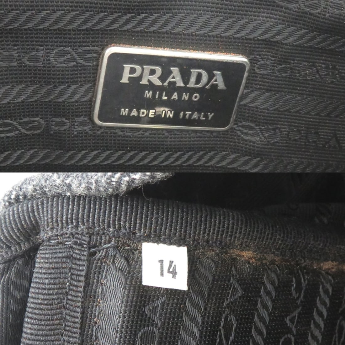 Prada Backpack for Men, Wool, Gray - 8