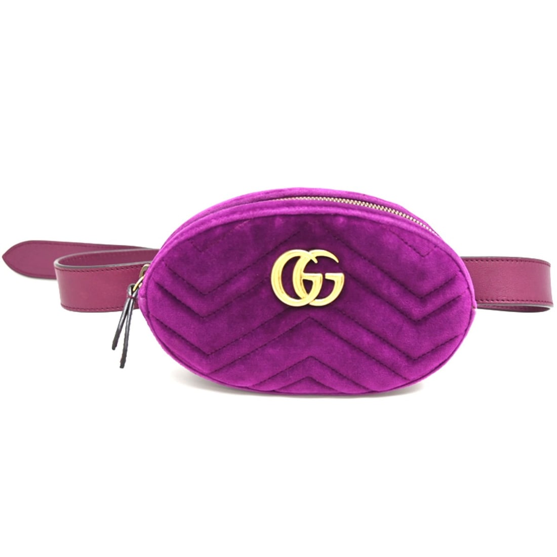 Gucci GG Marmont Waist Bag, Women's Pouch, 476434, Velour, Purple: --- Catalog ---Category: SizeSize (HxWxD): 10.5cm x 17cm x 4cm / 4.13'' x 6.69'' x 1.57''Category: DesignType: Fanny pack, PouchColor: PurpleGender: WomenCategory: GeneralMPN: 476434Brand: