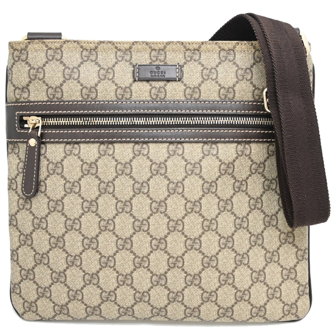 Gucci GG Supreme Women's/Men's Shoulder Bag 295257 Coated Canvas Brown: --- Catalog ---Category: SizeSize (HxWxD): 25cm x 27cm x 1cm / 9.84'' x 10.62'' x 0.39''Category: DesignType: Shoulder bagColor: BrownGender: Men,WomenMaterial: PVC Category: GeneralMPN: 295257Brand: 