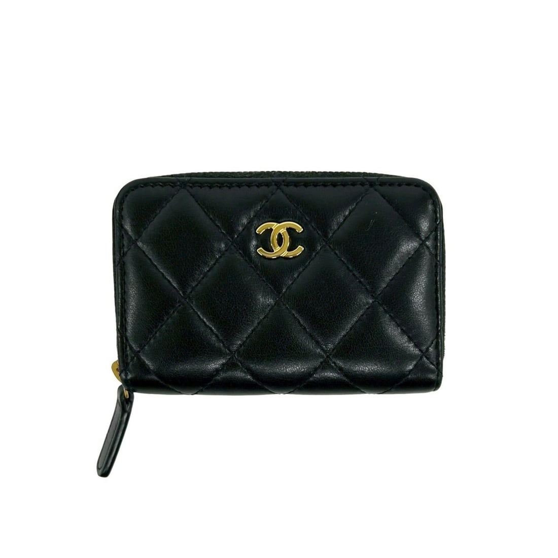 CHANEL Matelassé Coco Mark Lambskin Leather Wallet/Coin Case, Black, 74840: --- Catalog ---Category: SizeSize (HxWxD): 11cm x 7.5cm x 2cm / 4.33'' x 2.95'' x 0.78''Category: DesignType: Coin purse/coin caseColor: BlackGender: WomenMaterial: Leather Leather/Fur Type: LambskinC