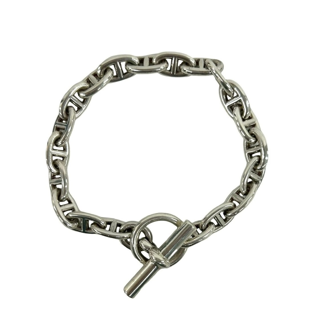 HERMES Vintage Chaine d'Ancre PM Margiela Era 20-Link 925 Sterling Silver Chain Bracelet 132-8: --- Catalog ---Category: SizeLength: 22cm / 8.66''Category: DesignType: Charm braceletColor: SilverGender: WomenMaterial: Silver 925Category: GeneralBrand: Hermes--- Item List ---Section: ConditionRan