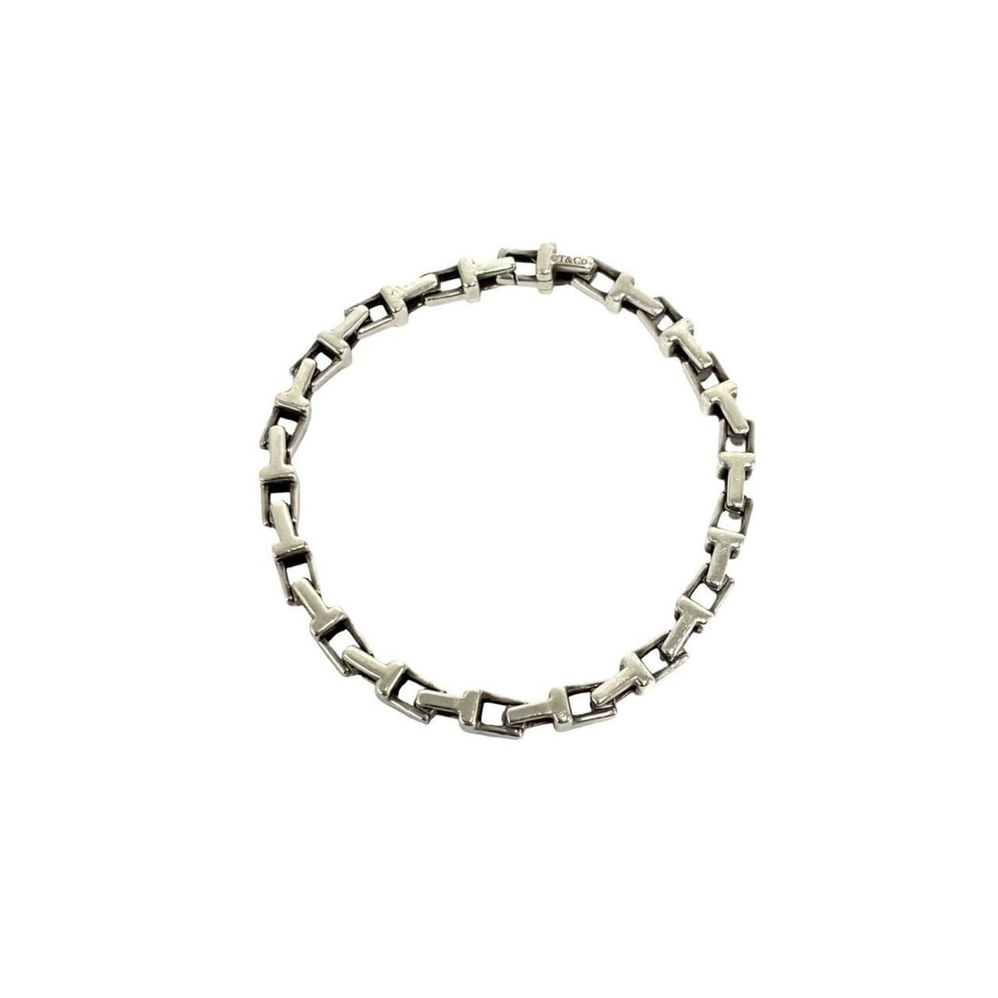 TIFFANY&Co. Tiffany T Narrow Bracelet, Sterling Silver 925 Bangle, Accessory, Silver, Item Number (1 of 20)