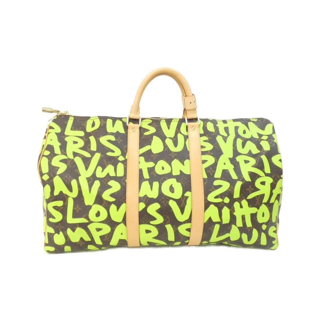 Louis Vuitton Monogram Graffiti (Stephen Sprouse) Keepall 50cm M93700 Boston Bag: --- Catalog ---Category: SizeSize (HxWxD): 29cm x 50cm x 22cm / 11.41'' x 19.68'' x 8.66''Category: DesignType: Boston bagColor: Marron, VertGender: Women,MenMaterial: Coated canvas Category: