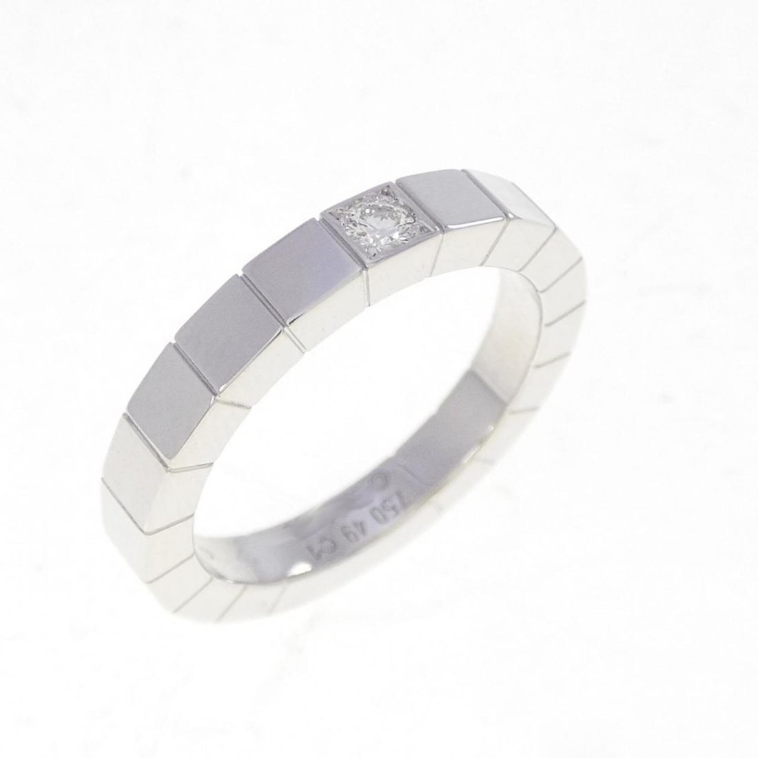 Cartier Lanieres 1P Ring: --- Catalog ---Category: SizeUS Size: 5Brand Size: 49Category: DesignType: Band ringGender: WomenMaterial: White gold (18K)Category: GeneralBrand: Cartier--- Item List ---Section: ConditionRanking: