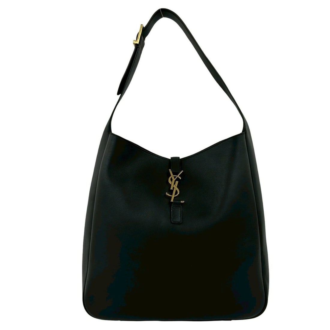 Yves Saint Laurent SAINT LAURENT PARIS LE5A7 Soft Small YSL Leather Semi-Shoulder Bag, Black 29784 (1 of 19)