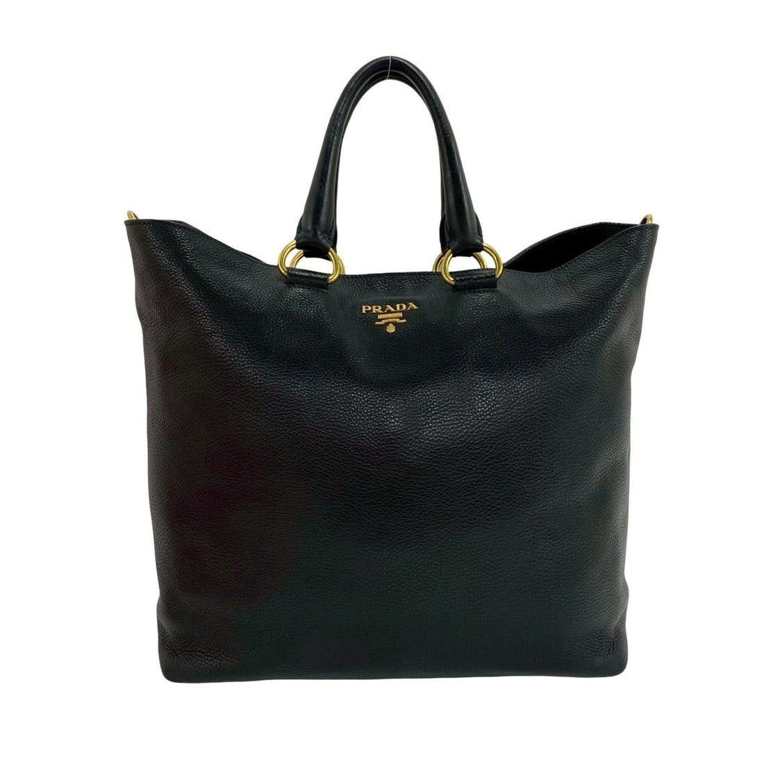 PRADA Prada Logo Hardware Leather Genuine 2-way Handbag Shoulder Bag Business A4 Size Fitted Black: --- Catalog ---Category: SizeSize (HxWxD): 35cm x 36cm x 14cm / 13.77'' x 14.17'' x 5.51''Category: DesignType: Handbag, Shoulder bagColor: BlackGender: WomenMaterial: Leather Category: GeneralBrand: