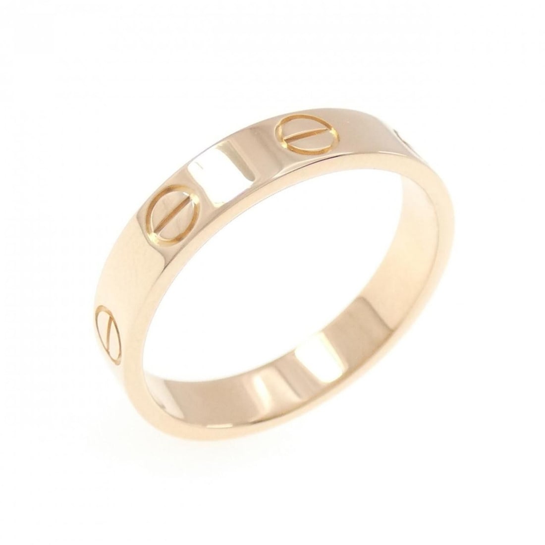 Cartier Mini Love Ring: --- Catalog ---Category: SizeJP Size: 11US Size: 6Category: DesignType: Band ringGender: WomenMaterial: Pink gold (18K)Category: GeneralLine: LoveBrand: Cartier--- Item List ---Section: ConditionRanki