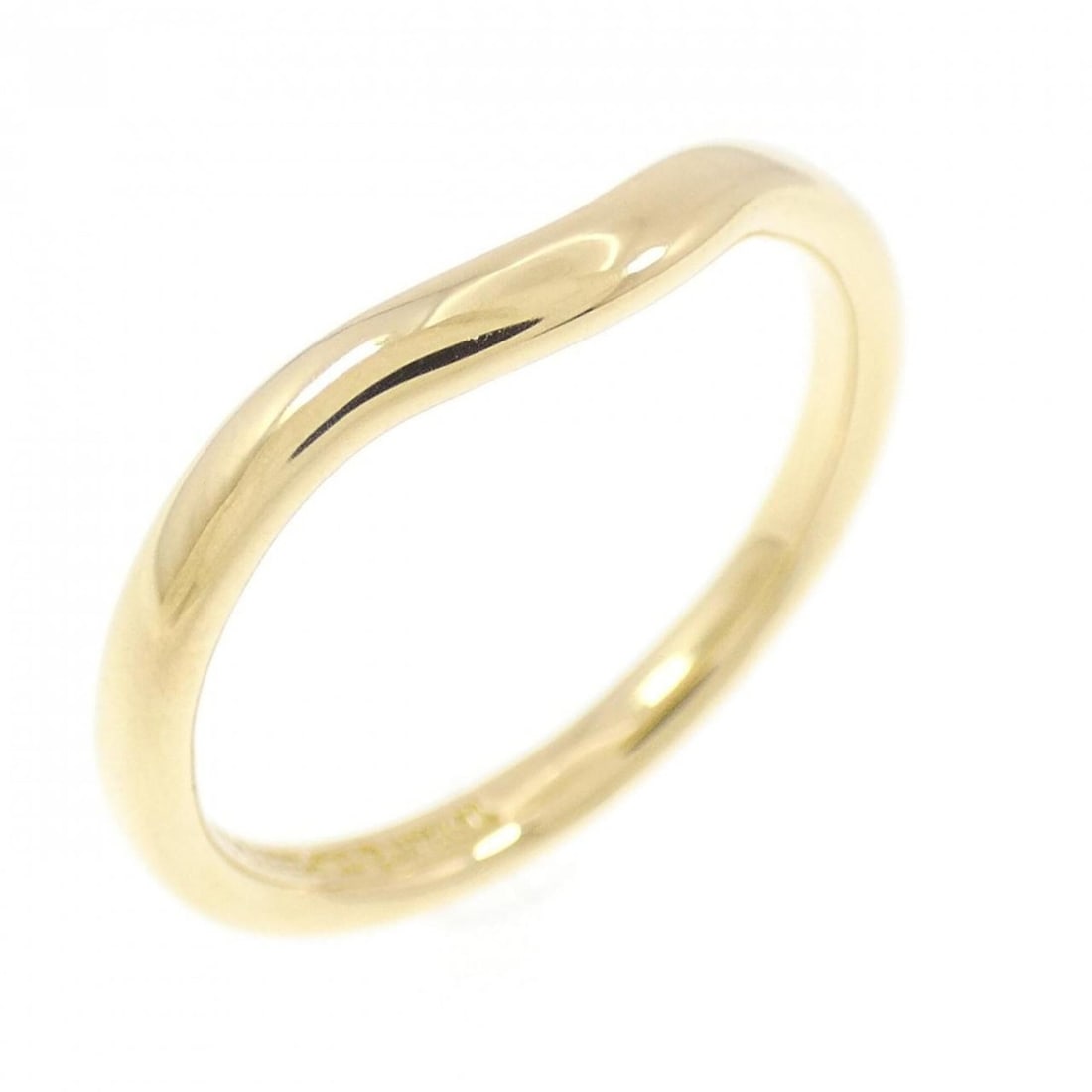 Tiffany Curved Ring: --- Catalog ---Category: SizeJP Size: 8US Size: 4.5Category: DesignType: Band ringGender: WomenMaterial: Yellow gold (18K)Category: GeneralBrand: Tiffany--- Item List ---Section: ConditionRanking: