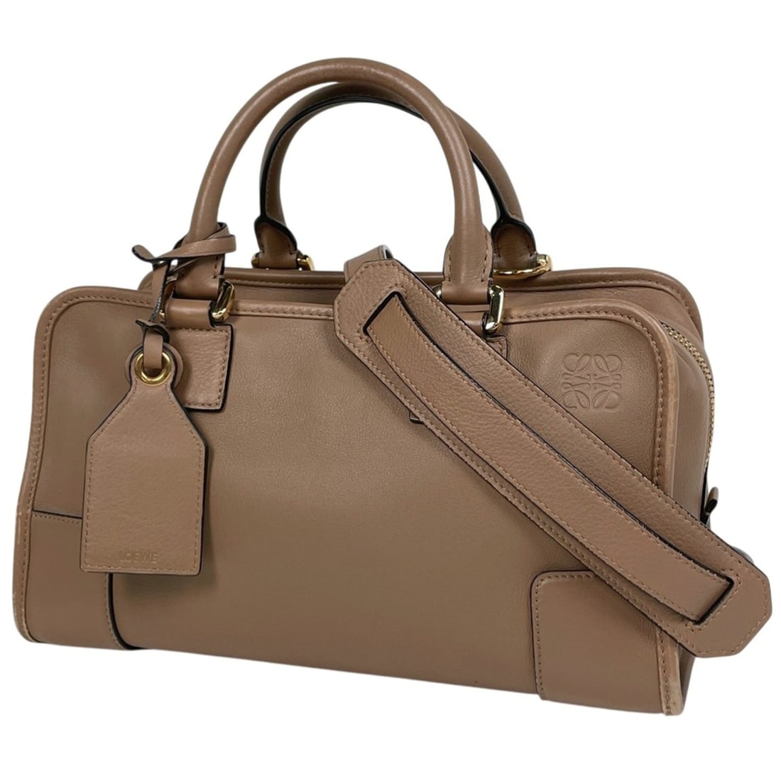 Loewe Amazona 28 Handbag, Leather, Brown, Women's: --- Catalog ---Category: SizeSize (HxWxD): 16cm x 29cm x 12cm / 6.29'' x 11.41'' x 4.72''Category: DesignType: HandbagColor: BrownGender: WomenMaterial: Leather Category: GeneralBrand: Loewe--- Item L