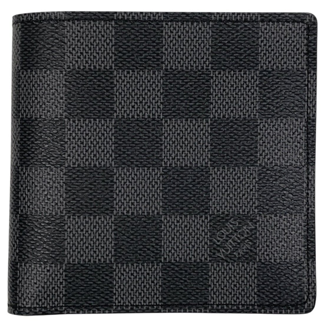 Louis Vuitton Portefeuille Marco Bi-fold Wallet, Damier Graphite, Black, N62664, Men's: --- Catalog ---Category: SizeSize (HxWxD): 10.5cm x 11cm x 2cm / 4.13'' x 4.33'' x 0.78''Category: DesignType: Wallet (bi-fold)Color: BlackGender: MenMaterial: Damier Graphite Category: GeneralMPN: N6