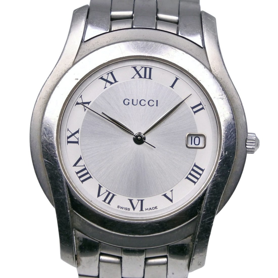 Gucci G-Class 5500M Stainless Steel Watch, Silver, Quartz, Analog, Silver Dial, Men's Watch: --- Catalog ---Category: SizeWrist Size: 18.5cm / 7.28''Case Diameter: 35mm / 1.38''Category: DesignType: WristwatchGender: MenColor (Dial): SilverMaterial (Band): Stainless steelMaterial (Case): Stai