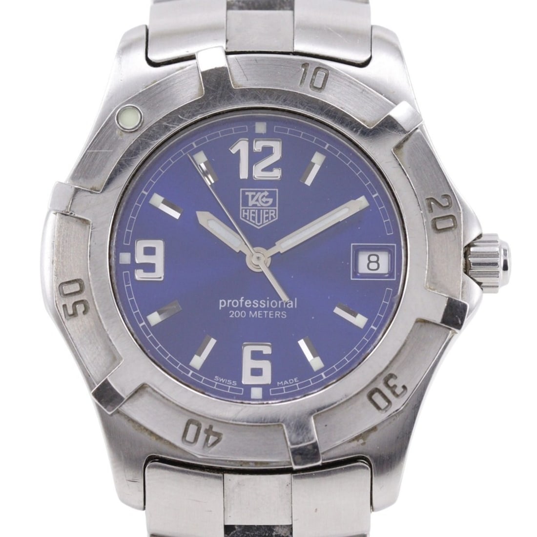 TAG Heuer 2000 Exclusive Watch WN1112 Stainless Steel Quartz Analog Blue Dial Men's: --- Catalog ---Category: SizeWrist Size: 18cm / 7.08''Case Diameter: 37mm / 1.46''Category: DesignType: WristwatchGender: MenColor (Dial): BlueMaterial (Band): Stainless steelMaterial (Case): Stainles