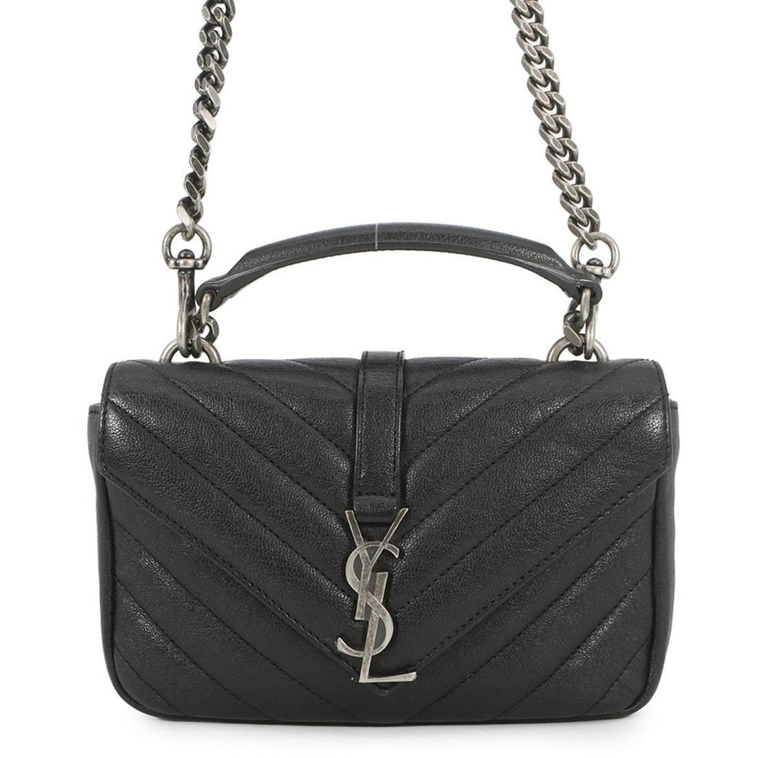 Yves Saint Laurent Saint Laurent Paris Chain Wallet College Mini Leather 438492 SAINT LAURENT PARIS: --- Catalog ---Category: SizeSize (HxWxD): 11cm x 17.5cm x 3cm / 4.33'' x 6.88'' x 1.18''Category: DesignType: Chain/Shoulder walletColor: BlackGender: WomenMaterial: Leather Category: GeneralMPN: