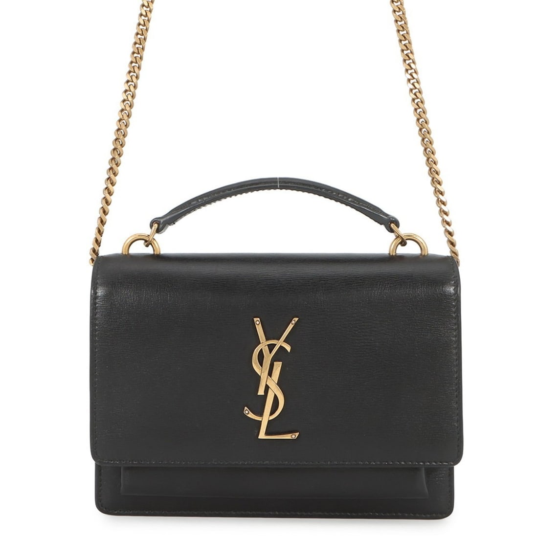 Yves Saint Laurent Saint Laurent Paris Chain Wallet Sunset Calf Leather 533026 SAINT LAURENT PARIS: --- Catalog ---Category: SizeSize (HxWxD): 14cm x 19cm x 3cm / 5.51'' x 7.48'' x 1.18''Category: DesignType: Chain/Shoulder walletColor: BlackGender: WomenMaterial: Leather Category: GeneralMPN: