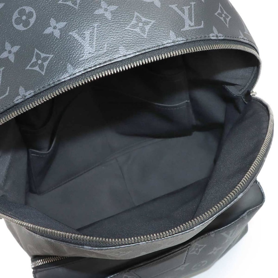 Louis Vuitton Monogram Eclipse Discovery Backpack, Black, M43186, RFID, Silver Hardware. - 5
