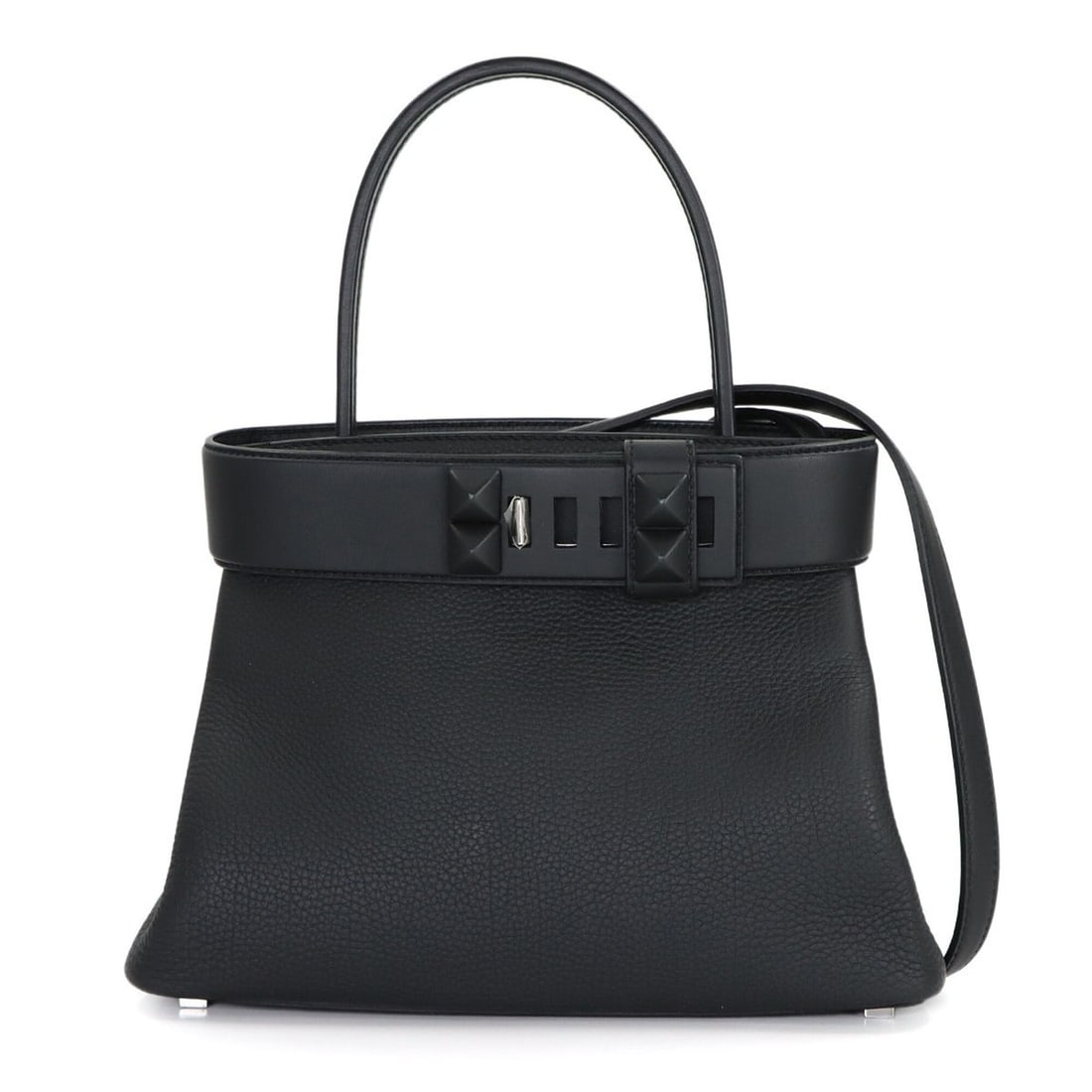 Hermes Medor 27 Togo Black 2-way Hand/Shoulder Handbag with W Stamp and Silver Hardware: --- Catalog ---Category: SizeSize (HxWxD): 18.5cm x 27cm x 10.5cm / 7.28'' x 10.62'' x 4.13''Category: DesignType: HandbagColor: BlackGender: WomenMaterial: Togo leather , Swift leather Category: