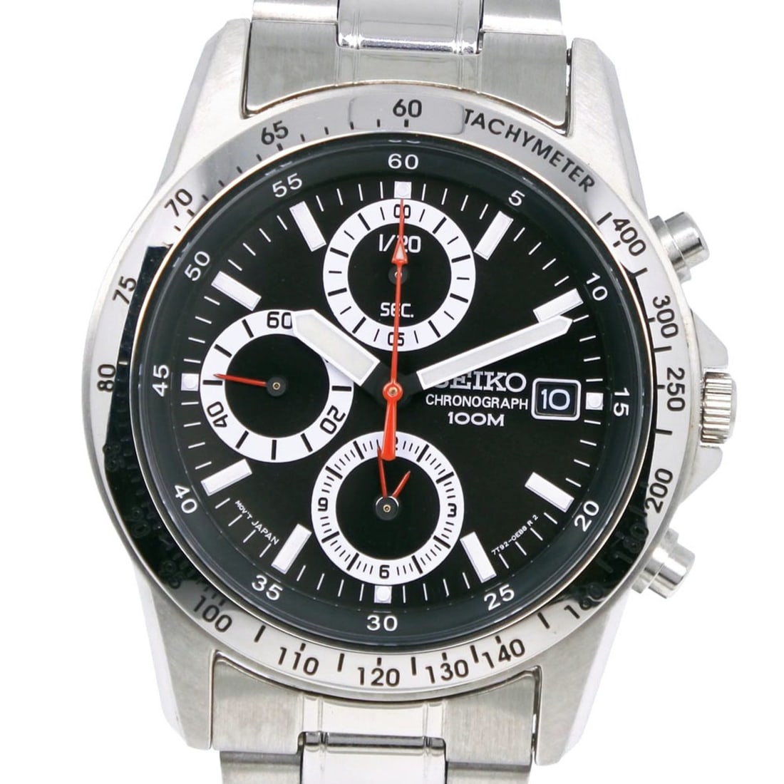 Seiko SEIKO Chronograph Watch, Overseas Model 7T92-0DW0, Stainless Steel, Silver, Quartz, (1 of 11)