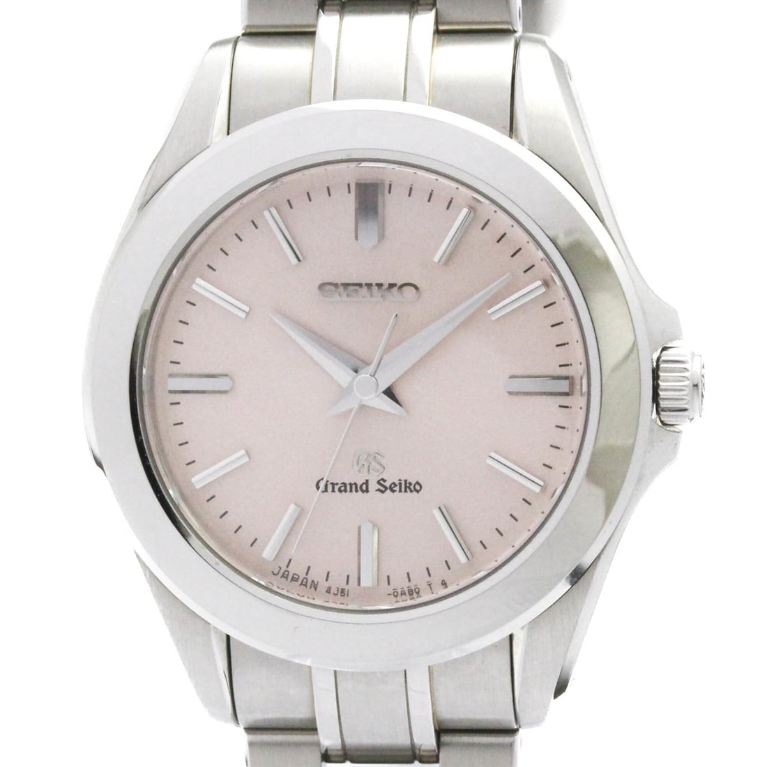 GRAND SEIKO Quartz Stainless Steel Quartz Ladies Watch STGF045(4J51-0AB0) Polished: --- Catalog ---Category: SizeCase Diameter: 29mm / 1.14''Category: DesignType: WristwatchStyle: Dress/FormalGender: WomenColor (Dial): PinkMaterial (Band): Stainless steelMaterial (Case): Stainless st