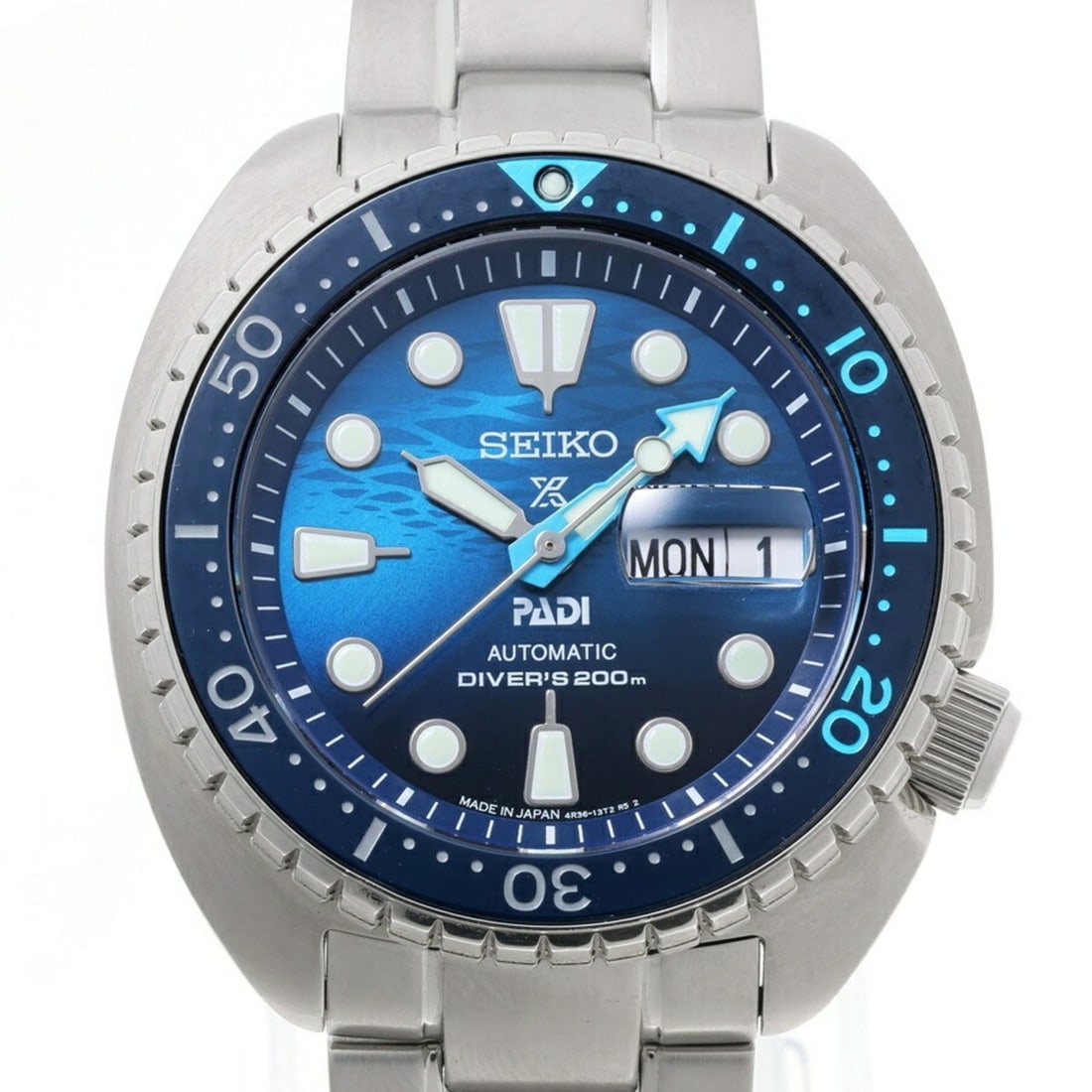 Seiko Prospex Diver Scuba PADI Special Edition SBDY125 4R36-06Z0 Blue Automatic Watch: --- Catalog ---Category: SizeWrist Size: 20.5cm / 8.07''Case Diameter: 45mm / 1.77''Category: DesignType: WristwatchGender: MenColor (Dial): BlueMaterial (Band): Stainless steelMaterial (Case): Stainl