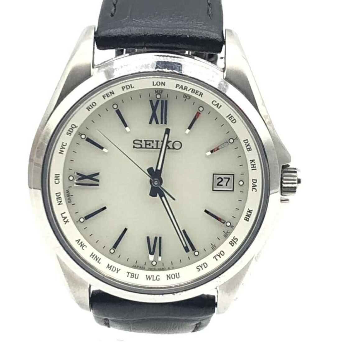 SEIKO Selection Solar Watch 7B75-0AB0 Seiko: --- Catalog ---Category: SizeWrist Size: 15cm - 19cm / 5.9'' - 7.48''Case Diameter: 34mm / 1.34''Category: DesignType: WristwatchGender: MenCategory: GeneralMPN: 7B75-0AB0Brand: SeikoCountry of Origin