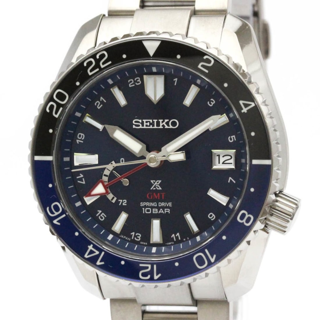 SEIKO Prospex LX Line Spring Drive GMT Mens Watch SBDB031(5R66-0BN0): --- Catalog ---Category: SizeCase Diameter: 44mm / 1.73''Category: DesignType: WristwatchStyle: SportGender: MenColor (Dial): NavyMaterial (Band): Stainless steelMaterial (Case): Stainless steelCatego