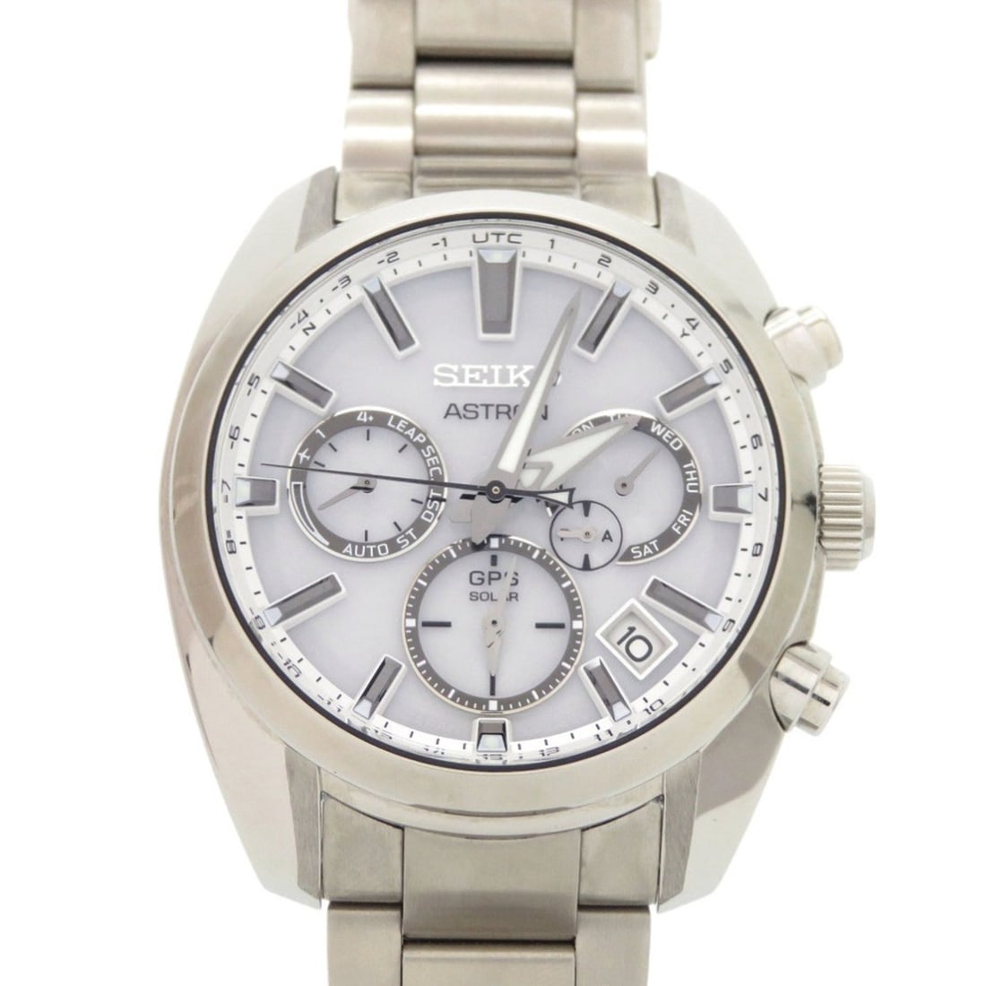Seiko Astron SBXC047 5X53-0AJ0 White Stainless Steel Dial GPS Solar Radio-Controlled Watch 0220: --- Catalog ---Category: SizeWrist Size: 18cm / 7.08''Case Diameter: 41mm / 1.61''Category: DesignType: WristwatchGender: MenDisplay: AnalogColor (Dial): WhiteMaterial (Band): Stainless steelMaterial 