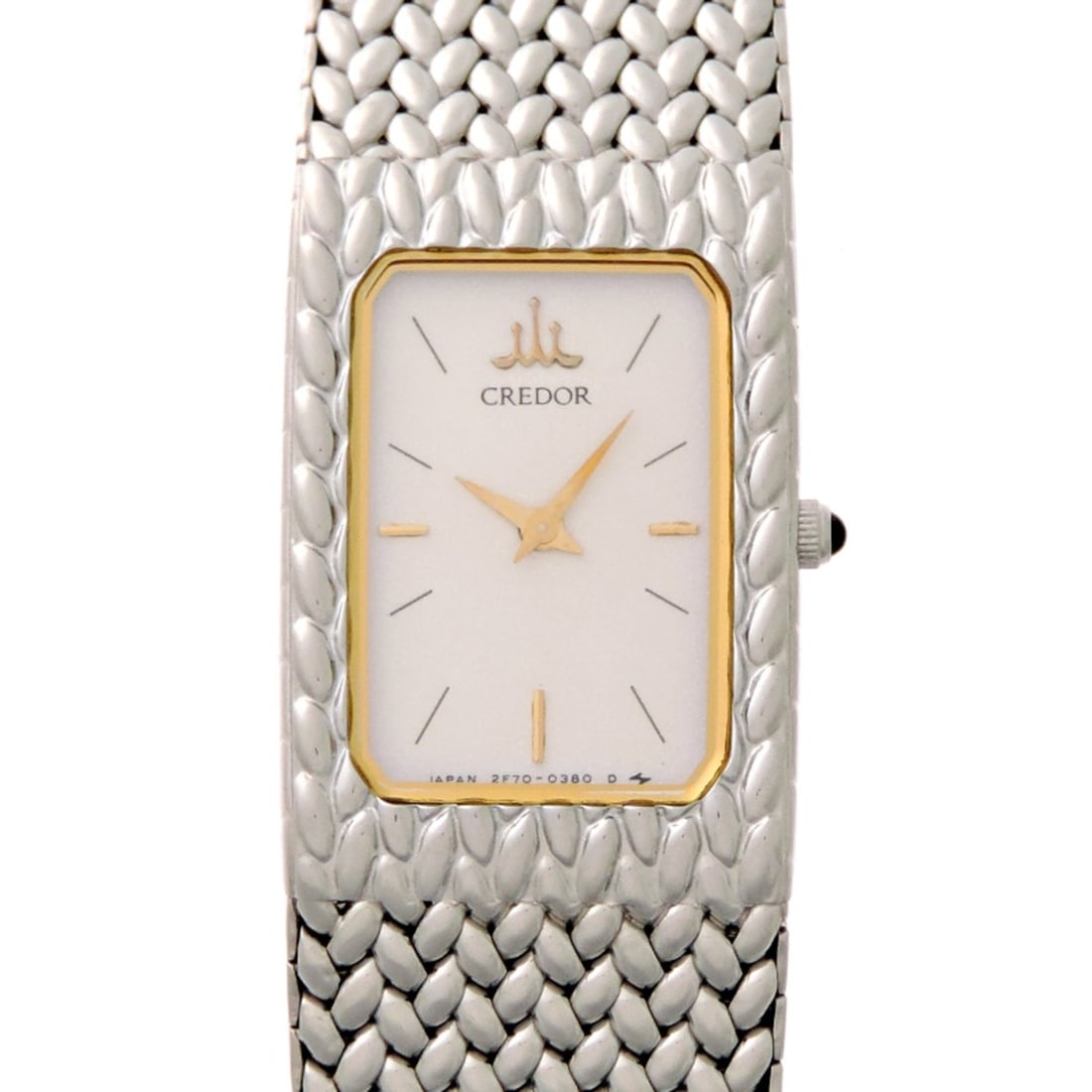 Seiko Credor Women's Watch 2F70-5340: --- Catalog ---Category: SizeWrist Size: 15cm / 5.9''Case Diameter: 16mm / 0.63''Category: DesignType: WristwatchGender: WomenDisplay: AnalogColor (Dial): SilverMaterial (Band): Stainless steelMateria