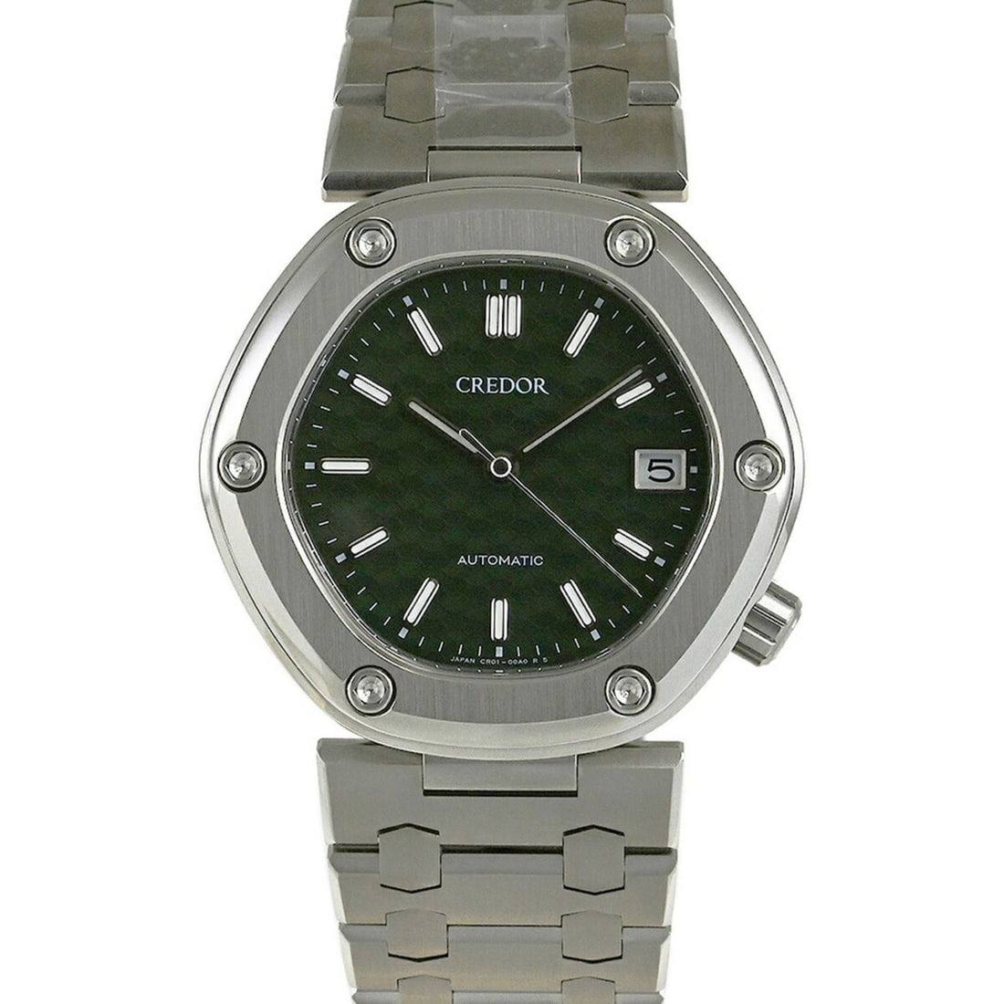 SEIKO Credor Locomotive GCCR997 Watch: --- Catalog ---Category: SizeWrist Size: 20cm / 7.87''Case Diameter: 39mm / 1.54''Case Thickness: 9mm / 0.35''Category: DesignType: WristwatchGender: MenColor (Dial): GreenMaterial (Band): TitaniumMat
