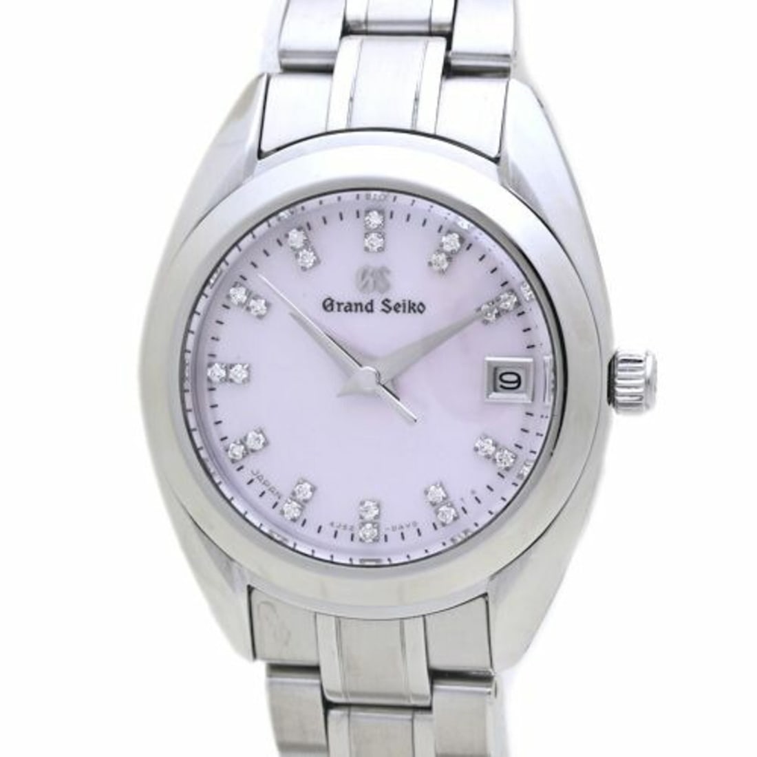 SEIKO Grand Seiko 22P Diamond Pink Shell Watch STGF277 4J52-0AC0 Women's Stainless Steel 40085: --- Catalog ---Category: SizeWrist Size: 18cm / 7.08''Case Diameter: 26mm / 1.02''Category: DesignType: WristwatchGender: WomenColor (Dial): Pink shellMaterial (Band): Stainless steelMaterial (Case): 