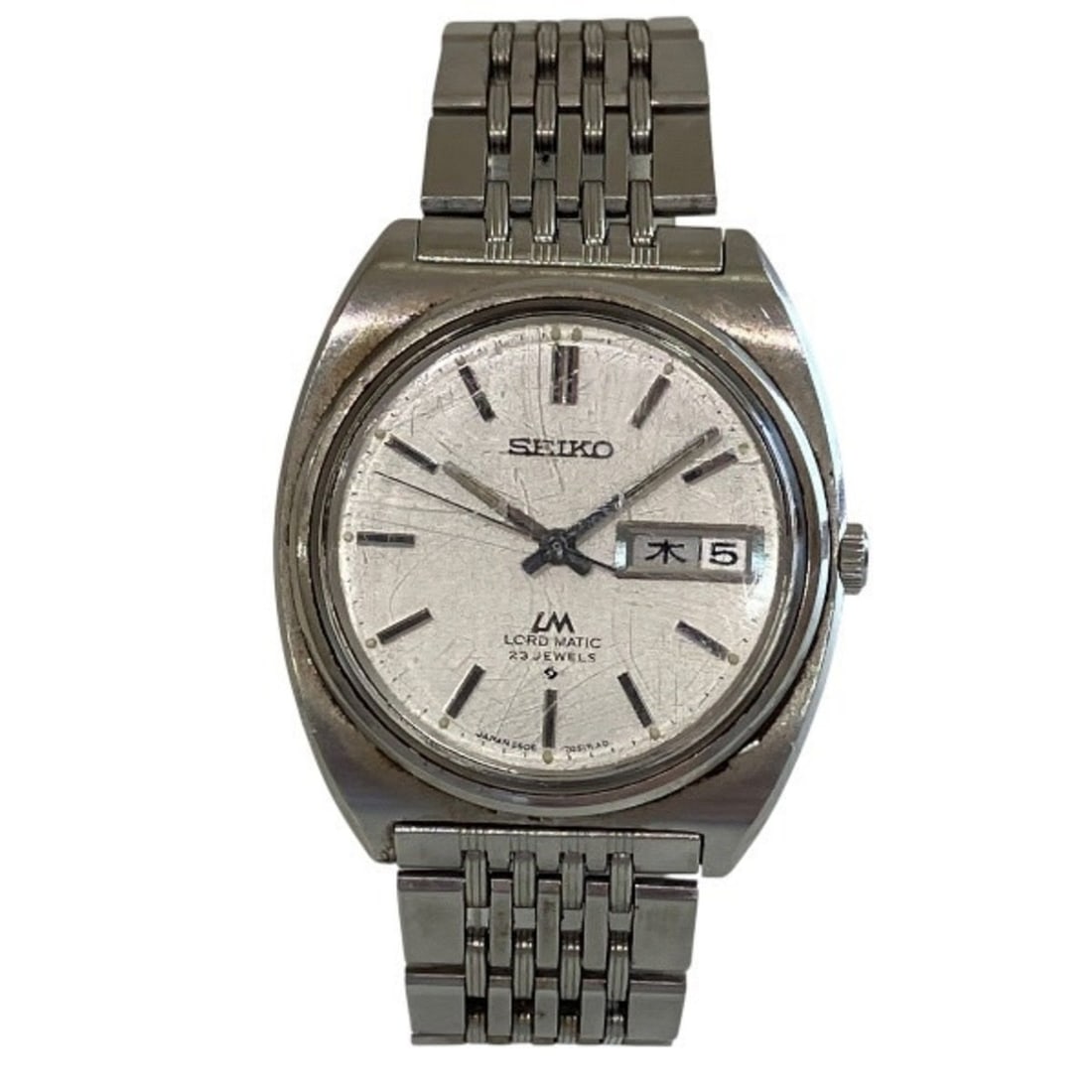 Seiko Roadmatic 23-jewel automatic watch, 5606-7050, men's: --- Catalog ---Category: SizeWrist Size: 18.5cm / 7.28''Case Diameter: 34.4mm / 1.35''Category: DesignType: WristwatchGender: MenColor (Dial): SilverMaterial (Band): Stainless steelMaterial (Case): St