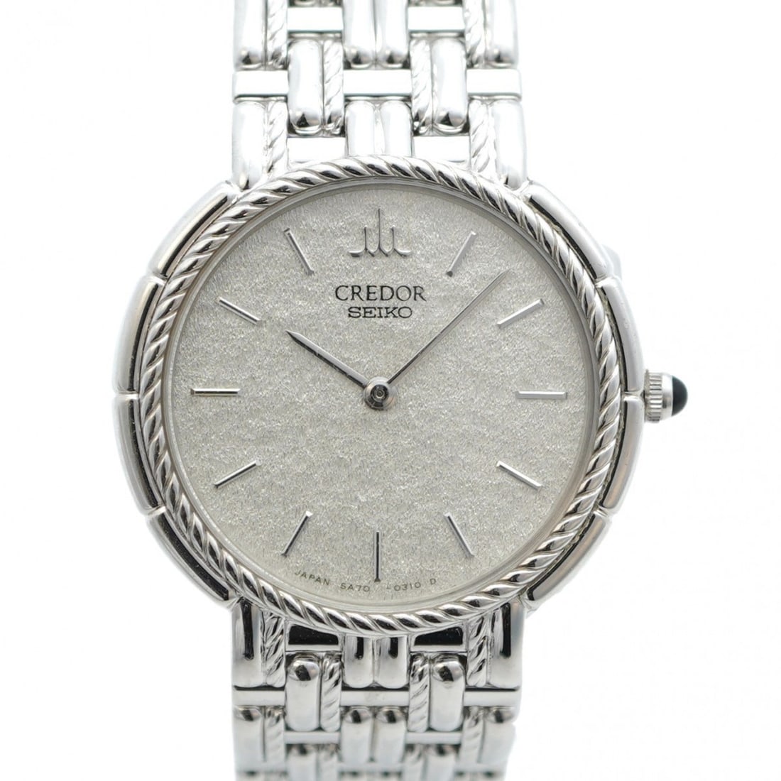 Seiko Credor 5A70-0100 Silver Dial Watch for Women: --- Catalog ---Category: SizeWrist Size: 14cm / 5.51''Case Diameter: 23.3mm / 0.92''Category: DesignType: WristwatchGender: WomenColor (Dial): SilverMaterial (Band): White goldCategory: GeneralBrand: 