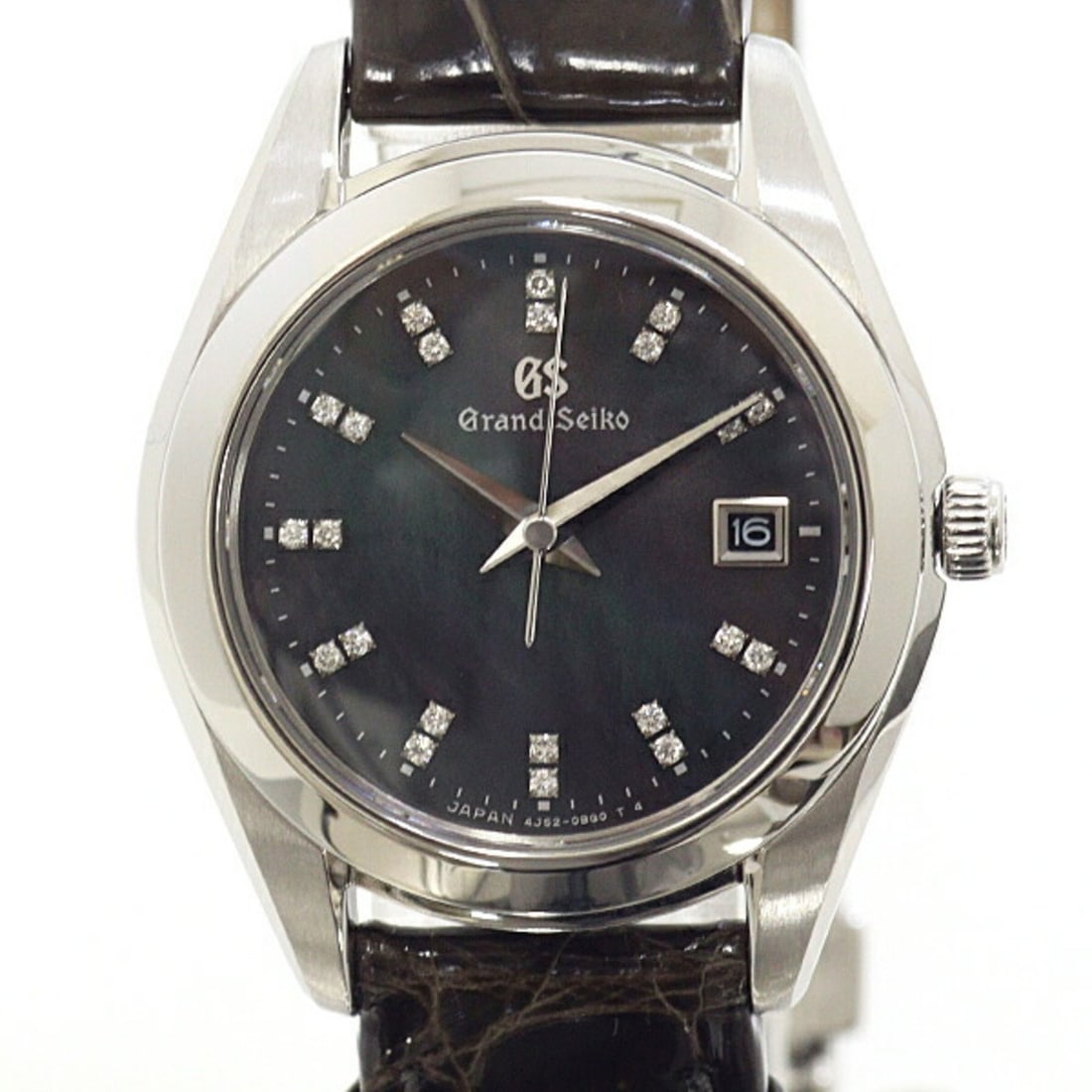 SEIKO Grand Seiko Men's Watch STGF297 Black Shell Dial Diamond Quartz Finished F-04555: --- Catalog ---Category: SizeWeight: 39g / 1.37oz.Wrist Size: 17.5cm / 6.88''Case Diameter: 28mm / 1.1''Case Thickness: 8.7mm / 0.34''Category: DesignType: WristwatchGender: Men,WomenGemstone: Diamond