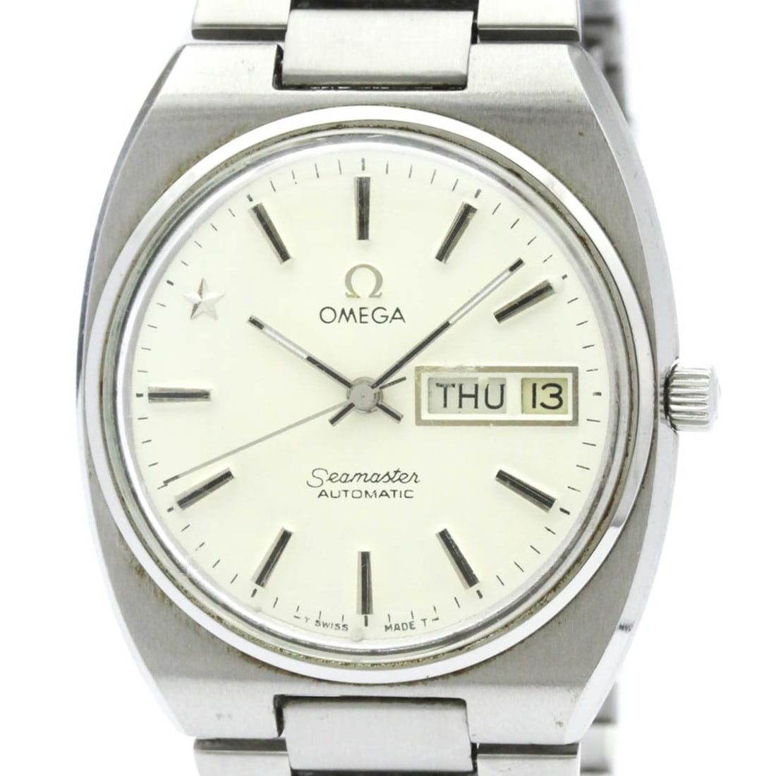 OMEGA Seamaster Day Date Cal.1020 Steel Mens Watch 166.0216 Vintage: --- Catalog ---Category: SizeCase Diameter: 35mm / 1.38''Category: DesignType: WristwatchStyle: Dress/FormalGender: MenColor (Dial): WhiteMaterial (Band): Stainless steelMaterial (Case): Stainless ste