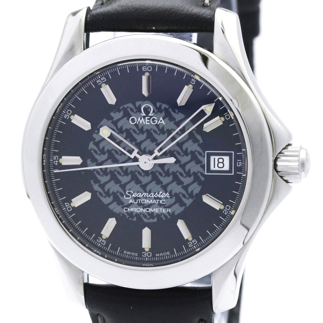OMEGA Seamaster 120M Jacques Mayol Automatic Watch 2500.80 Polished: --- Catalog ---Category: SizeCase Diameter: 36mm / 1.42''Category: DesignType: WristwatchStyle: SportGender: MenColor (Dial): BlueMaterial (Band): LeatherMaterial (Case): Stainless steelCategory: Gene