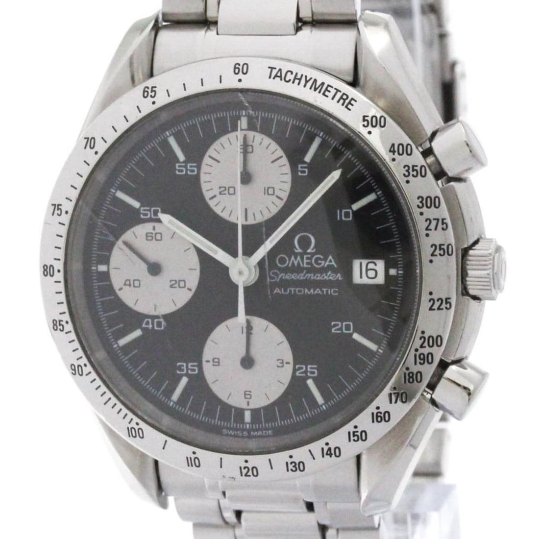 OMEGA Speedmaster Date Steel Automatic Mens Watch 3511.50 Polished: --- Catalog ---Category: SizeCase Diameter: 39mm / 1.54''Category: DesignType: WristwatchStyle: SportGender: MenColor (Dial): BlackMaterial (Band): Stainless steelMaterial (Case): Stainless steelCateg