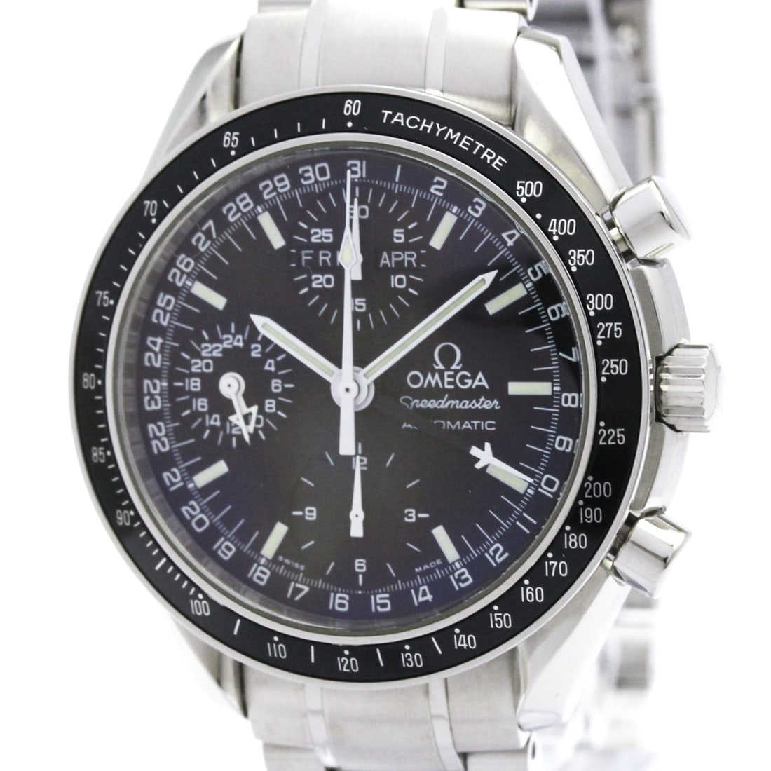 OMEGA Speedmaster Mark 40 Steel Automatic Mens Watch 3520.50 Polished: --- Catalog ---Category: SizeCase Diameter: 39mm / 1.54''Category: DesignType: WristwatchStyle: SportGender: MenColor (Dial): BlackMaterial (Band): Stainless steelMaterial (Case): Stainless steelCateg