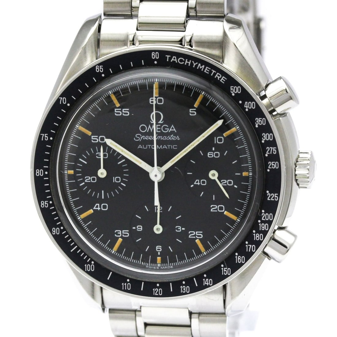 OMEGA Speedmaster Automatic Steel Mens Watch 3510.50 Polished: --- Catalog ---Category: SizeCase Diameter: 39mm / 1.54''Category: DesignType: WristwatchStyle: SportGender: MenColor (Dial): BlackMaterial (Band): Stainless steelMaterial (Case): Stainless steelCateg